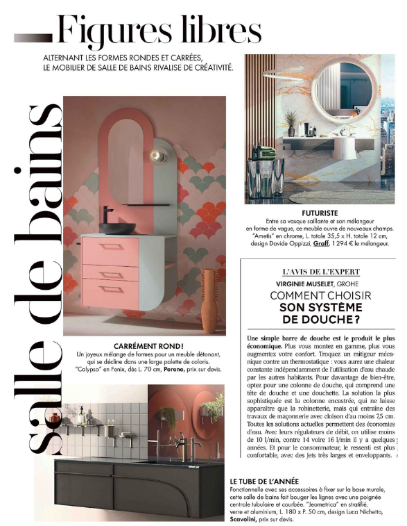 Marie Claire Maison Oct 2022 article featuring GRAFF Ametis faucet