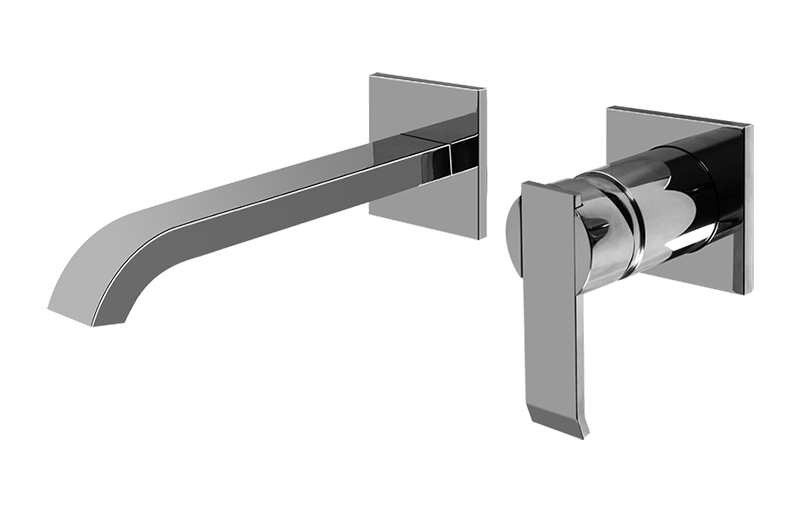 Qubic Wall-Mounted Lavatory Faucet w/Single Handle