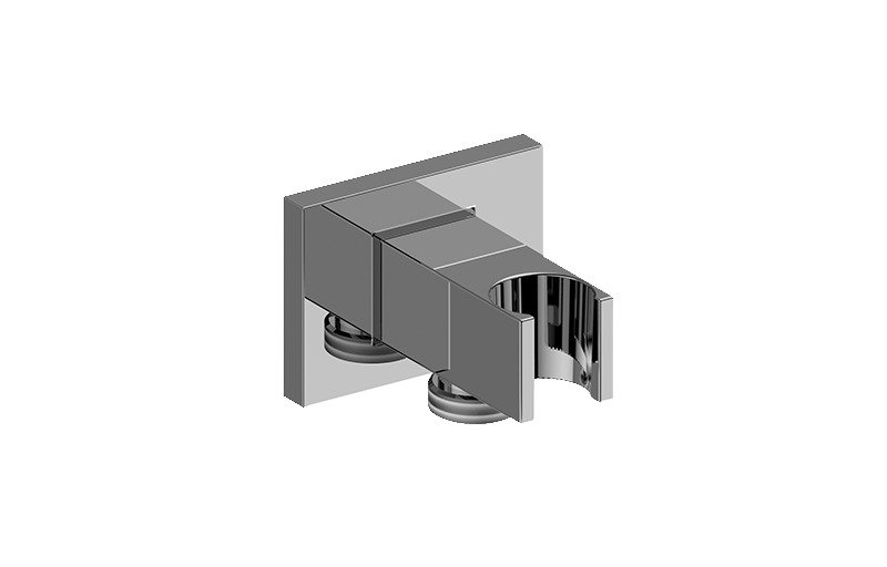 Square Handshower Wall Bracket with Integrated Wall Supply Elbow
