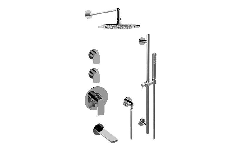 Sento M-Series Thermostatic Shower System - Tub and Shower with Handshower
