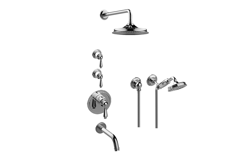 Camden M-Series Thermostatic Shower System - Tub and Shower with Handshower