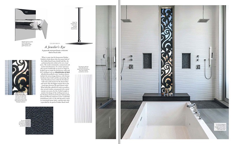 GRAFF's Steal Decorates the Bathroom l Modern Luxury Interiors Chicago