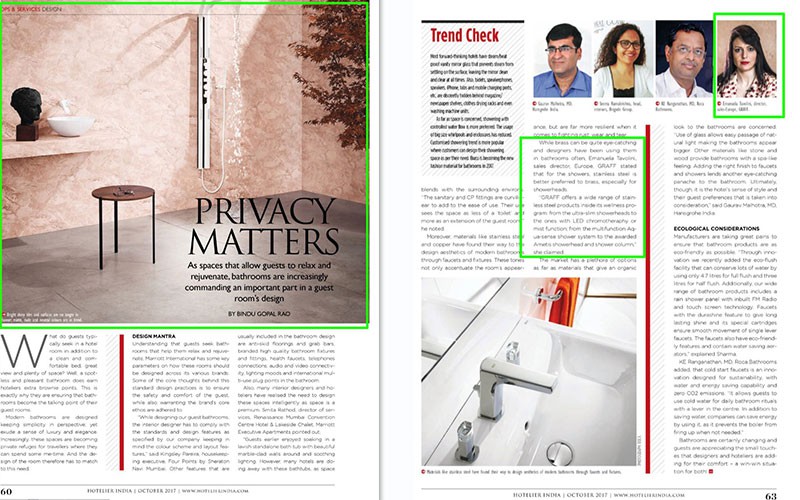 Emanuela Tavolini Discusses Stainless Steel Products l Hotelier India