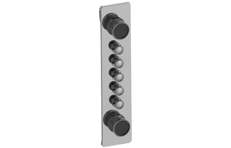 RIVA Traditional 5-button split knob diamond knurl vertical trim