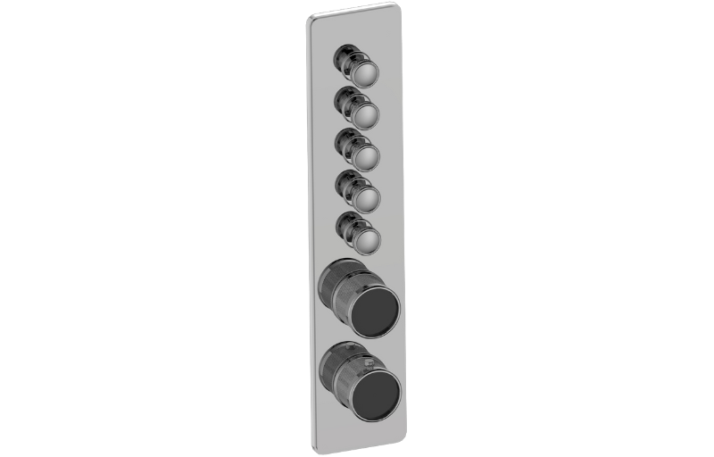 RIVA Traditional 5-button paired knob diamond knurl vertical trim