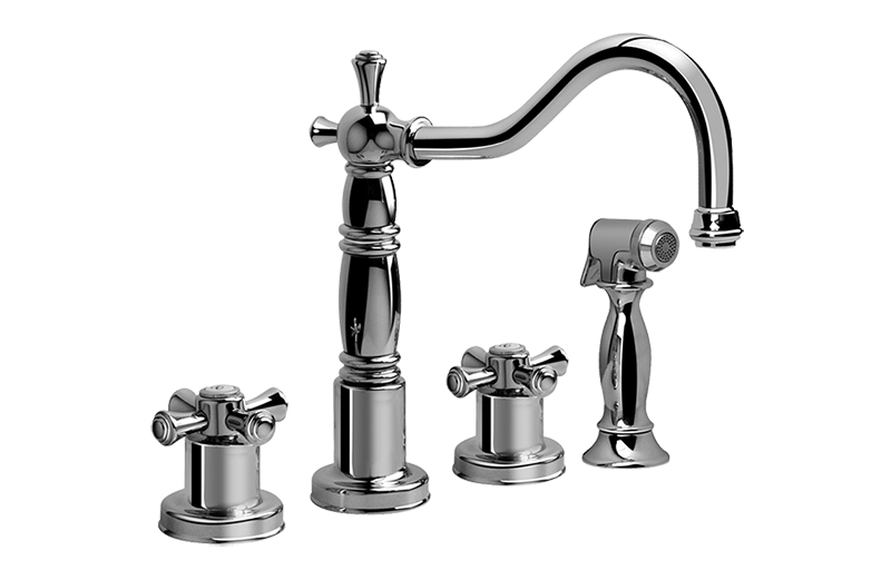 TUSCANY- 3 hole Kitchen Faucet with side spray