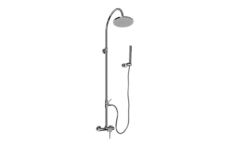 Wall Mounted Shower System With Handshower And Showerhead Bathroom Graff - Wall Mounted Shower System