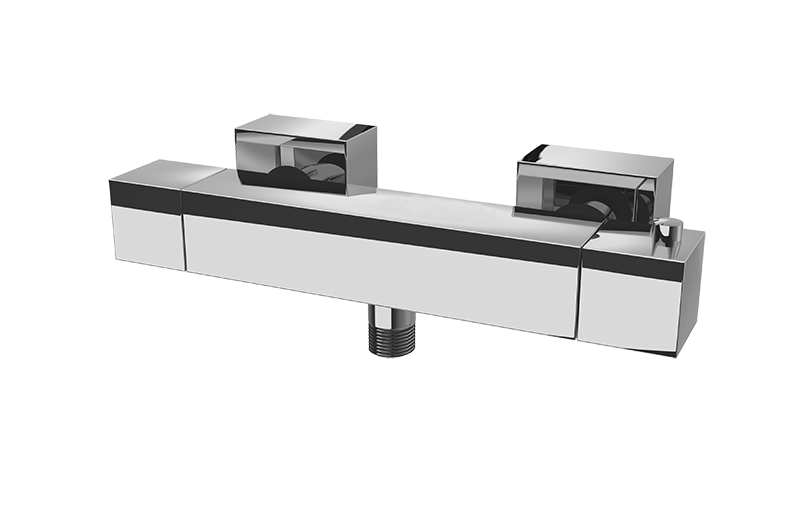 Wall-mounted thermostatic shower mixer