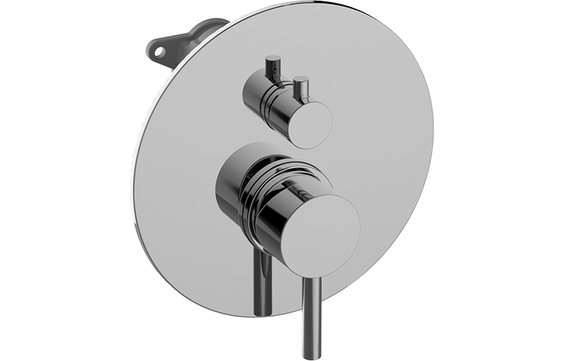 3/4" concealed shower mixer and diverter with 2 outlets - Trim only