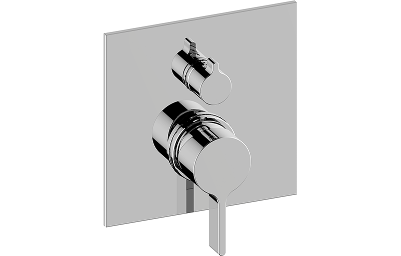 3/4" concealed shower mixer and diverter with 2 outlets - Trim only