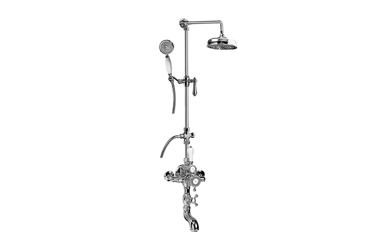 Exposed Thermostatic Tub and Shower System w/Handshower (Rough & Trim)