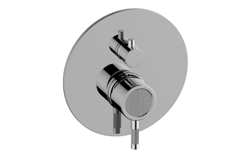 Cameo 3/4" concealed shower mixer and diverter with 2 outlets - Trim only