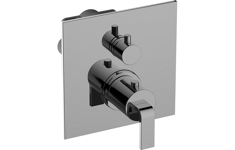 3/4” concealed thermostatic and diverter with 3 outlets - Trim only