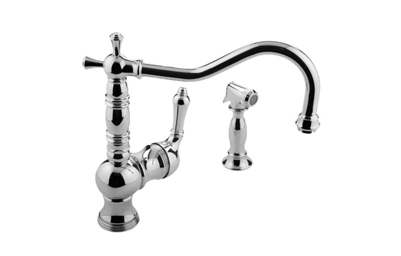 Pesaro Single Lever Kitchen Faucet w/ Side Spray