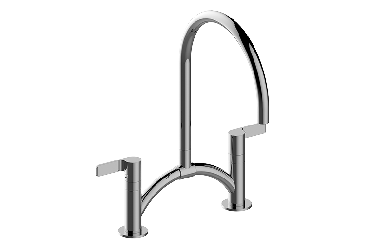 Terra Contemporary Bridge Kitchen Faucet