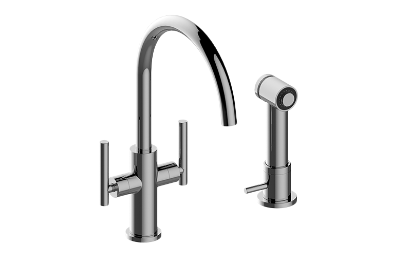 Sospiro Single-Hole Bar/Prep Faucet w/Independent Side Spray