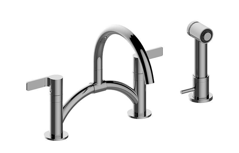 Terra Bridge Bar/Prep Faucet w/ Independent Side Spray