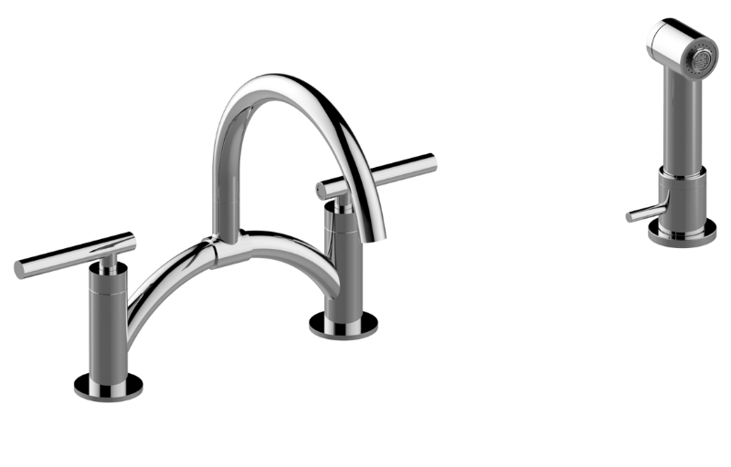 Sospiro Bridge Bar/Prep Faucet w/ Independent Side Spray 