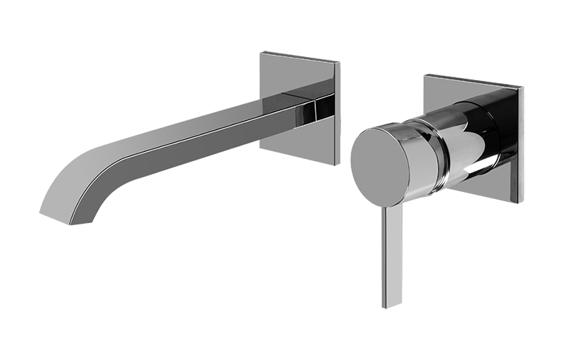 Monomando lavabo de empotrar - caño 19cm - parte externa