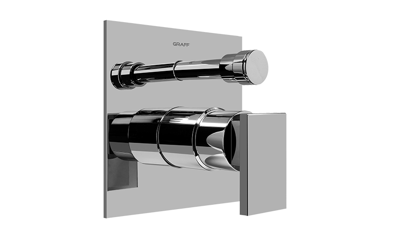 Pressure Balancing Valve Trim with Handle and Diverter (Trim)