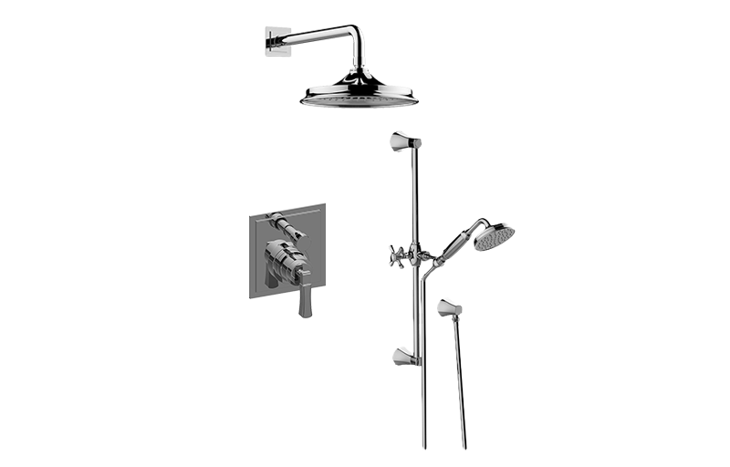 Full Pressure Balancing System - Shower and Slidebar with Handshower (Rough & Trim)