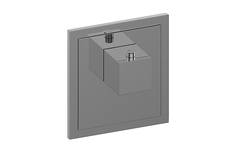 Transitional M-Series Thermostatic Valve Trim with Handle