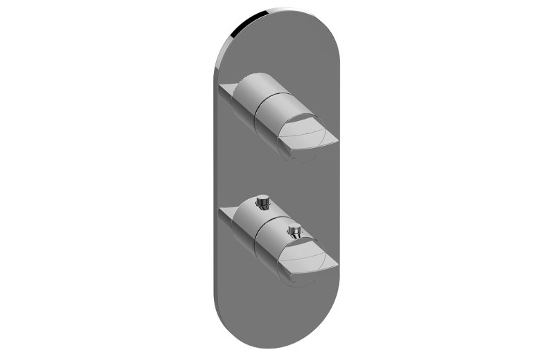 Round M-Series Valve Trim with Two Handles