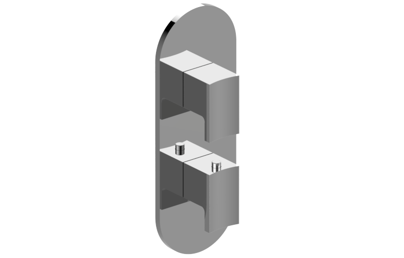 Round M-Series Valve Trim with Two Handles