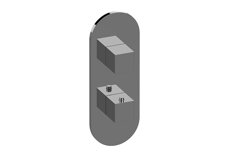 Round M-Series Valve Trim with Two Handles