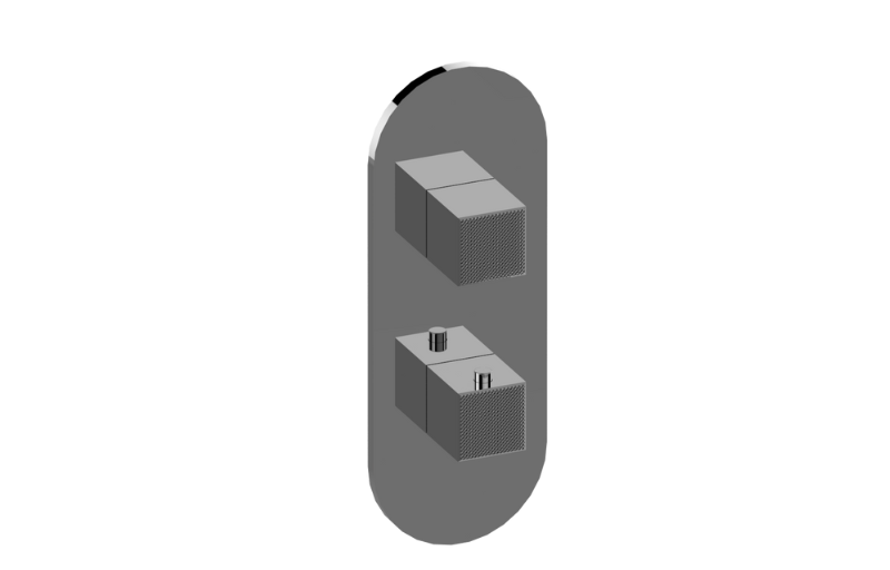 Round M-Series Valve Trim with Two Handles