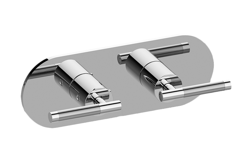 Harley Round M-Series Valve Horizontal Trim with Two Handles