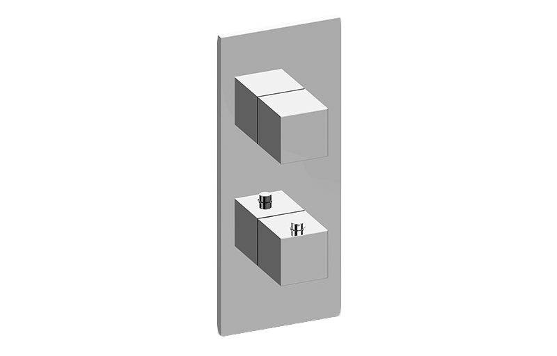 M-Series Square Thermostatic 2-Hole Trim Plate and Handle