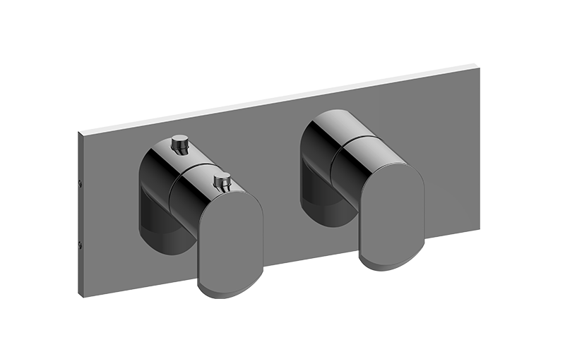 Square Horizontal M-Series Valve Trim with Two Handles