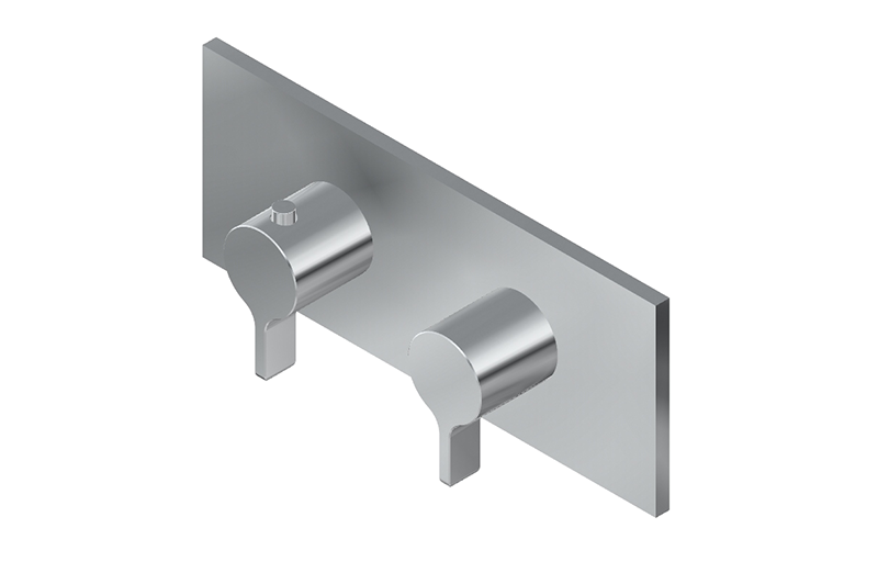 Terra Square M-Series Valve Trim with Two Handles