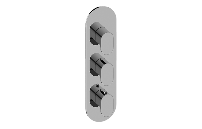 Ametis Round M-Series Valve Trim with Three Handles