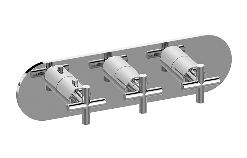 M.E. M-Series Valve Horizontal Trim with Three Handles