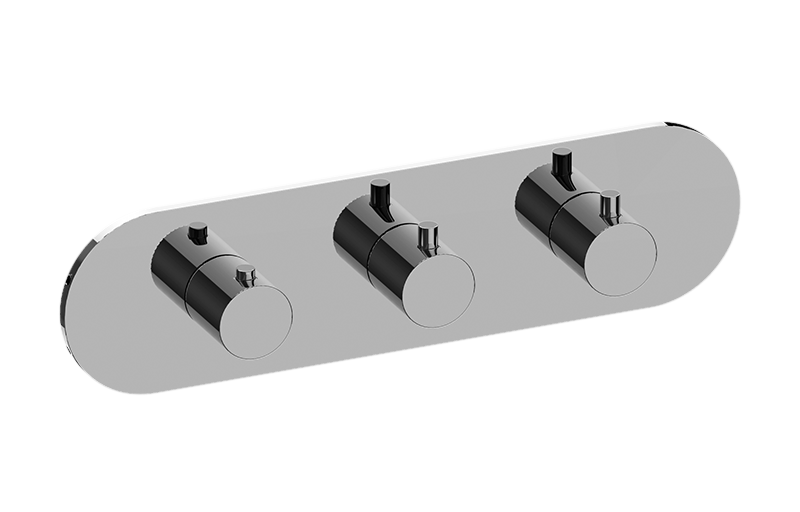 M.E. M-Series Valve Horizontal Trim with Three Handles