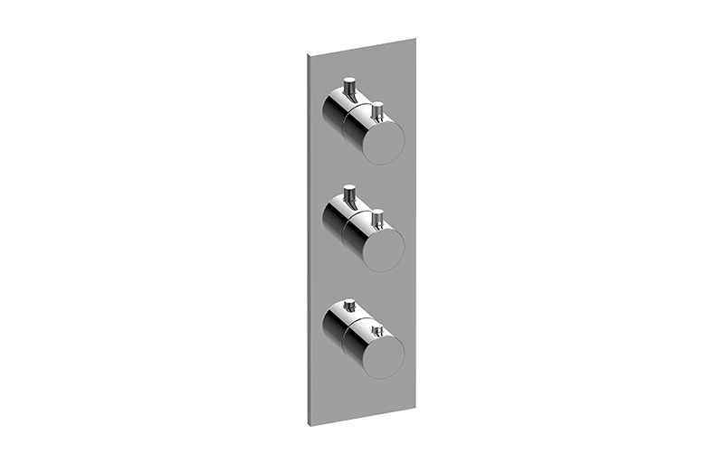 Square M-Series Valve Trim with Three Handles