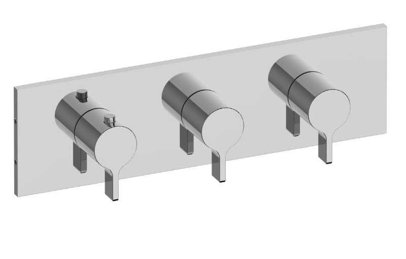 M-Series Horizontal Valve Trim with Three Handles