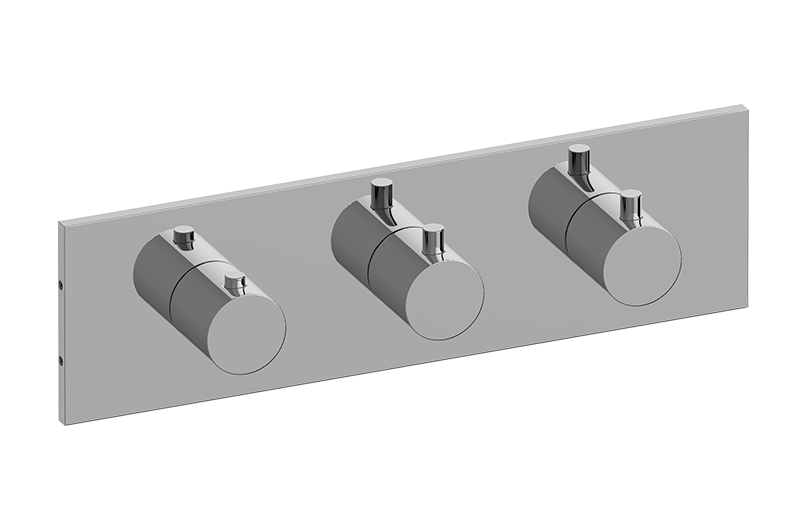 Square M-Series Horizontal Valve Trim with Three Handles