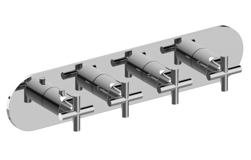 M.E. M-Series Valve Horizontal Trim with Four Handles