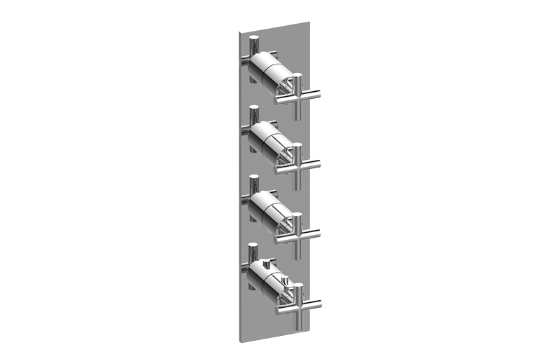 Square M-Series Valve Trim with Four Handles