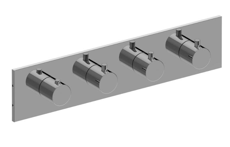 Square M-Series Valve Horizontal Trim with Four Handles