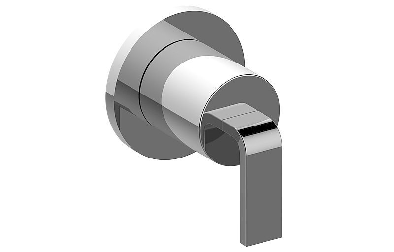 Round M-Series 2-Way Diverter Valve Trim with Handle