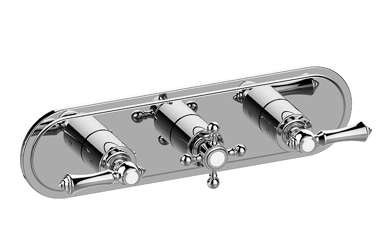 Adley M-Series Valve Horizontal Trim with Three Handles