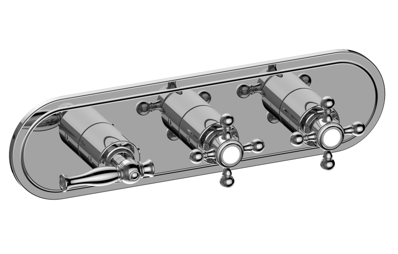 Lauren M-Series Valve Horizontal Trim with Three Handles