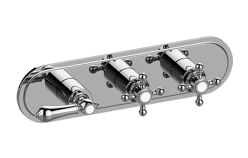 Adley M-Series Valve Horizontal Trim with Three Handles