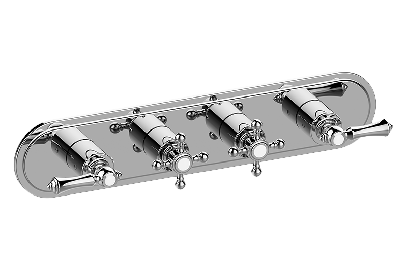 Adley M-Series Valve Horizontal Trim with Four Handles