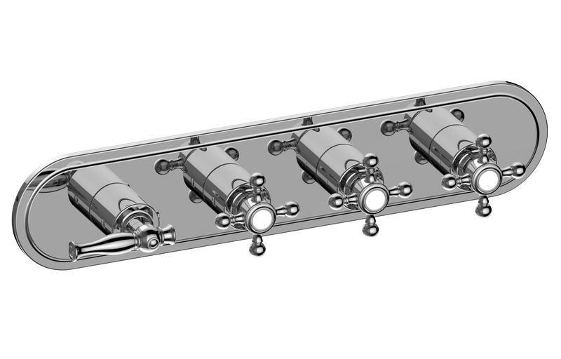 Lauren M-Series Valve Horizontal Trim with Four Handles