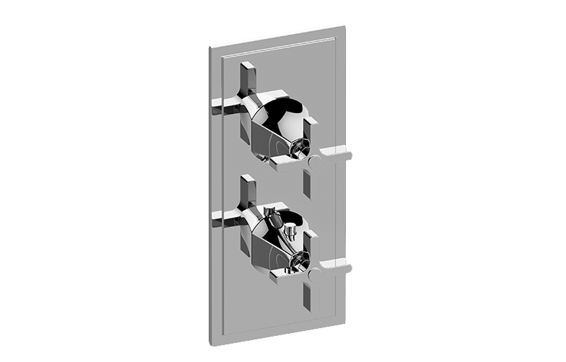 Finezza DUE Thermostatic 2-Hole Trim Plate and Handle